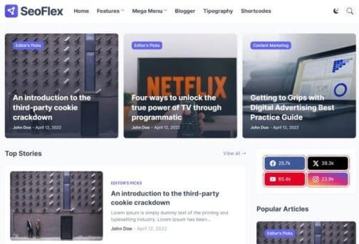 SeoFlex – SEO-Optimized Blogger Template for Higher Google Rankings in 2025 🚀 - Image 2