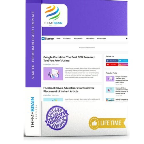 Starter– Premium Blogger Template