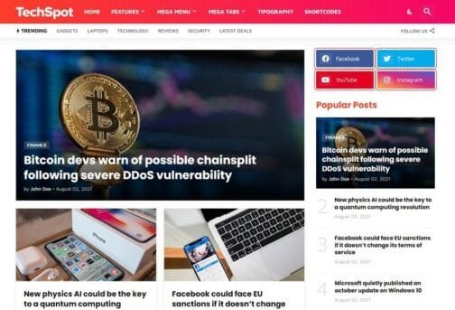 TechSpot – Premium Blogger Template for Tech Blogs & News Websites - Image 2